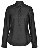 Ascot Dot Jacquard Stretch Shirt For Women - Long Sleeve