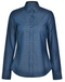 Ascot Dot Jacquard Stretch Shirt For Women - Long Sleeve