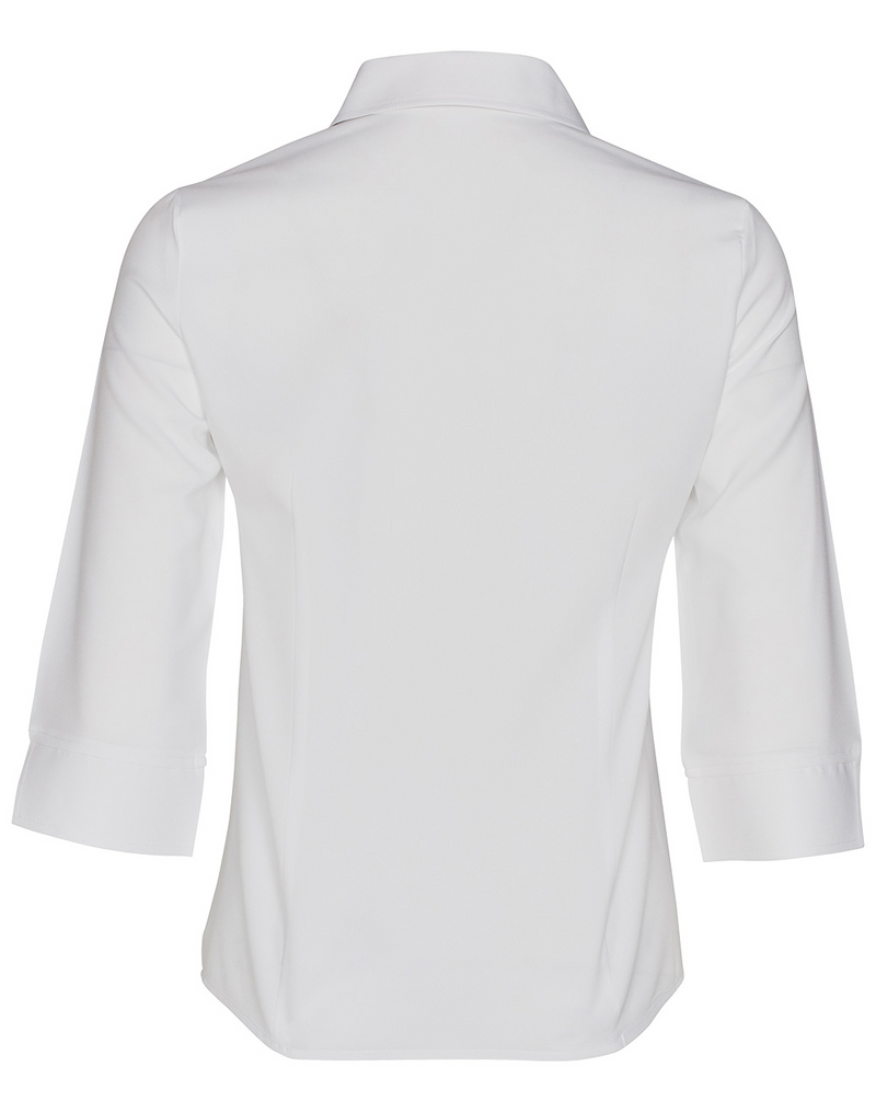 White CoolDry 3/4 Sleeve Shirt For Women