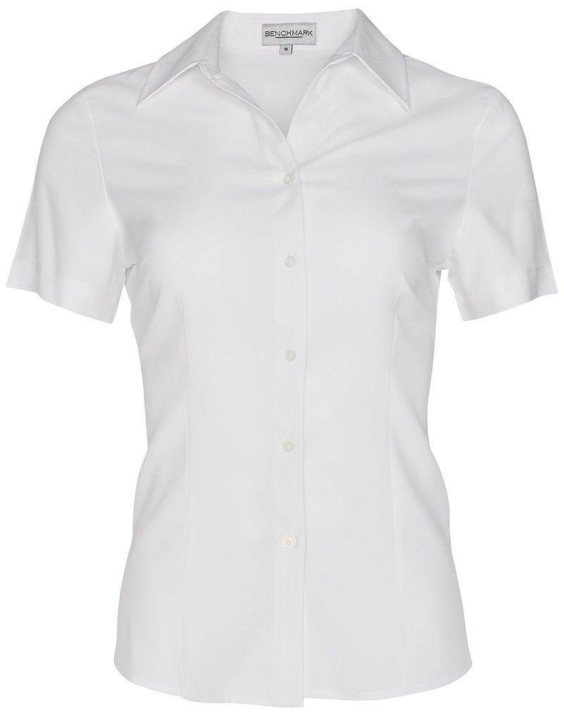 White CoolDry Short Sleeve Shirt For Women