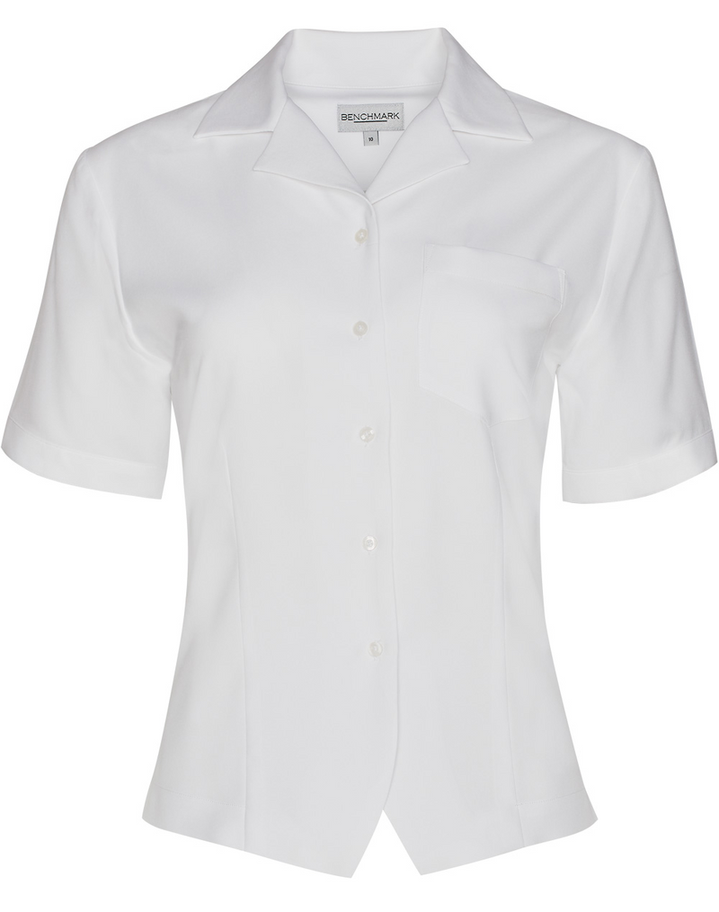 White CoolDry Short Sleeve Overblouse For Women