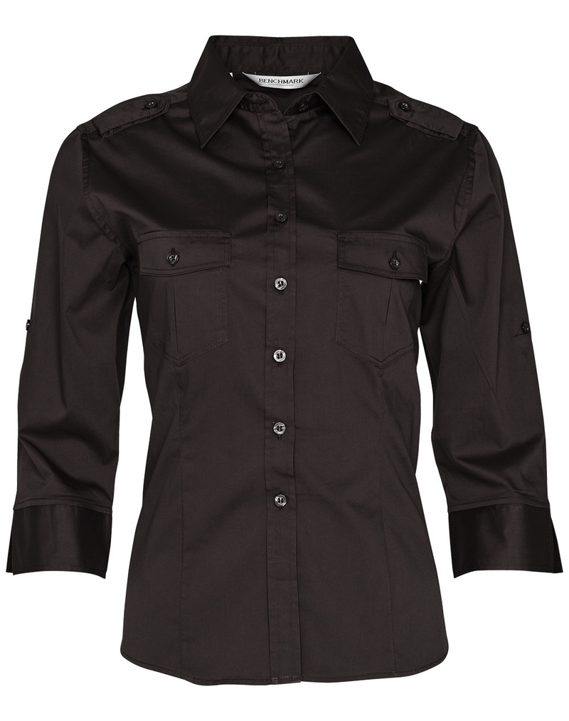 Womens Military Shirt - 3/4 Sleeves