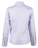 White Blue Dot Contrast Shirt For Women