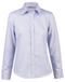 White Blue Dot Contrast Shirt For Women