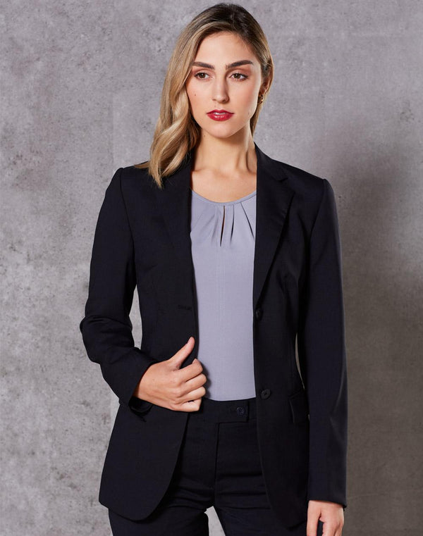 Women's Wool Blend Stretch Mid Length Jacket