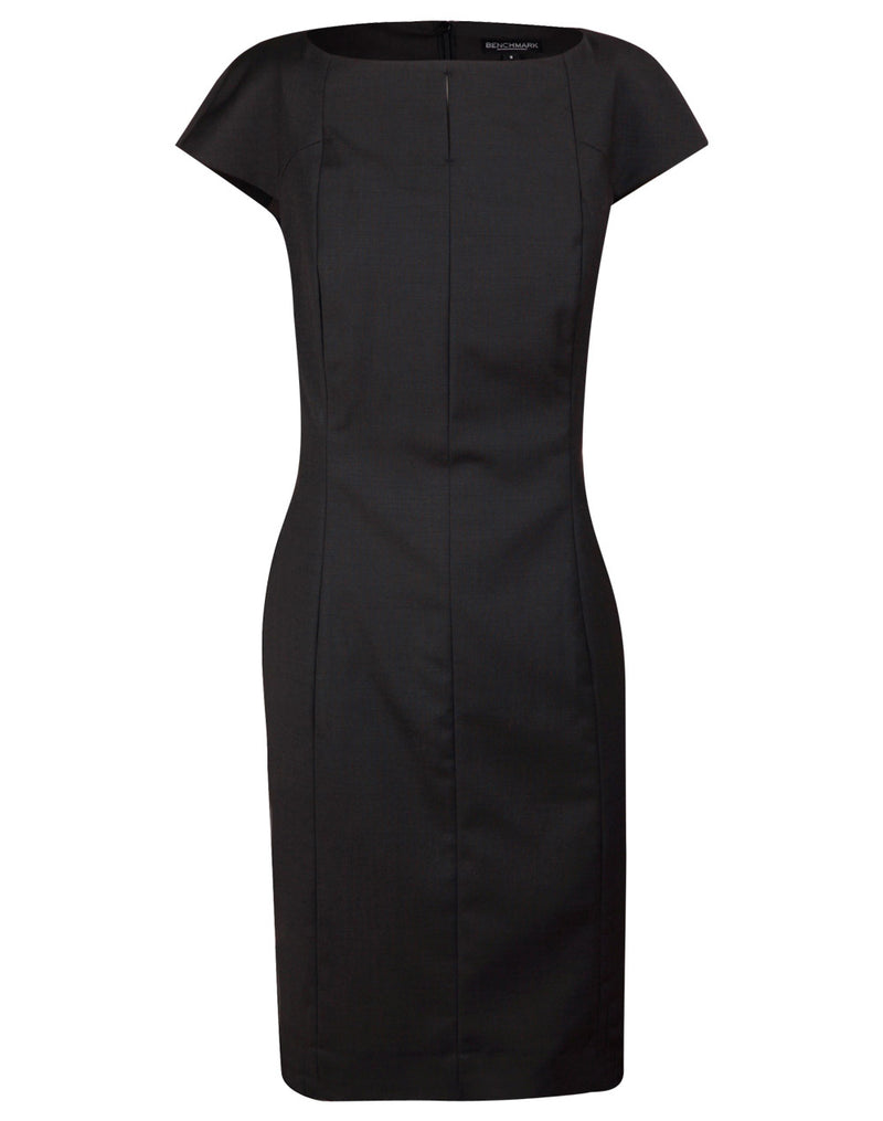 Ladies’ Wool Blend Stretch Cap Sleeve Dress