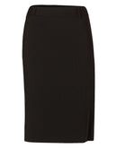 Women's Wool Blend Stretch Mid Length Lined Pencil Skirt