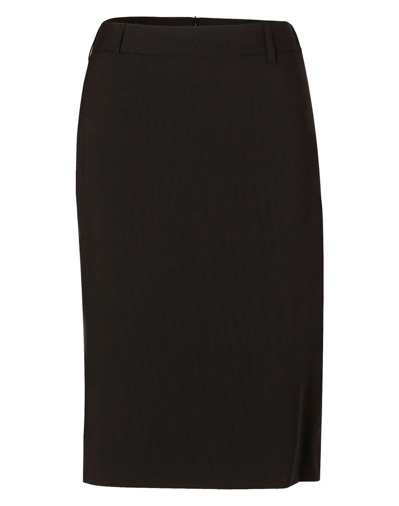 Women's Wool Blend Stretch Mid Length Lined Pencil Skirt