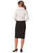 Women's Wool Blend Stretch Mid Length Lined Pencil Skirt