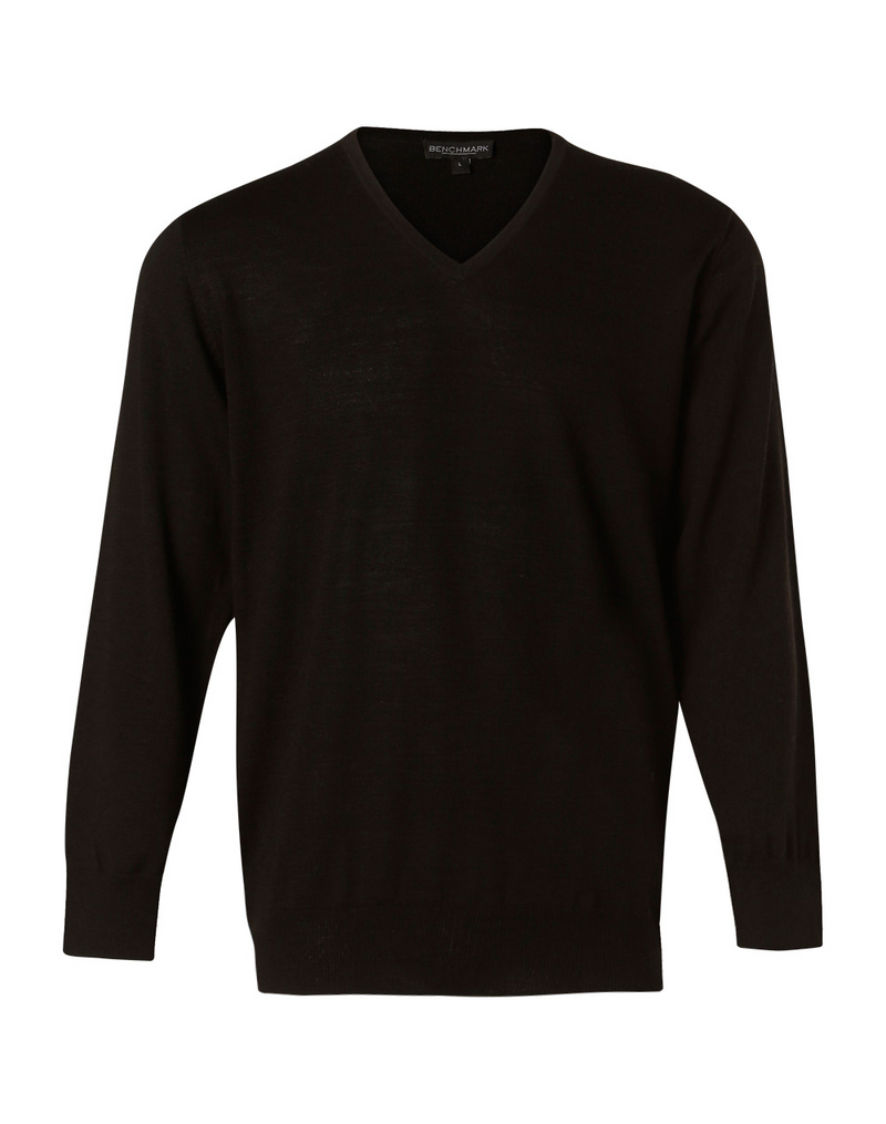 Mens V-Neck Jumper- Long Sleeve