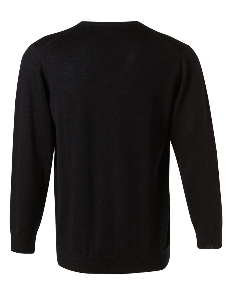 Mens V-Neck Jumper- Long Sleeve