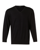 Mens V-Neck Jumper- Long Sleeve