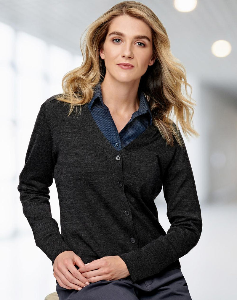 Womens V-Neck Cardigan- Long Sleeve