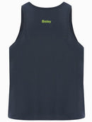 A navy coloured work singlet for men with brand logo at the front and back. It comes with ribbed material at the neck and armhole. Made up of lightweight and airy cotton.