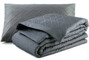 Orcia King Quilted Duvet Cover Set Granite