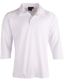 Mens 3/4 Sleeve Cricket Polo Tee