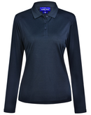 Womens Lucky Bamboo Polo Tee- Long Sleeve