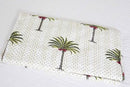 Kantha Quilt  Green Palm Tree