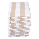 Heavenly Indulgence Hotel and Resort Stripe Pool Towel Beige White