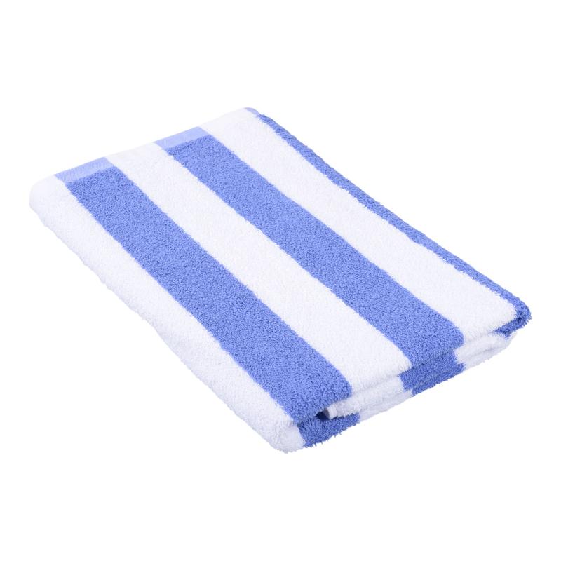 Heavenly Indulgence Hotel and Resort Stripe Pool Towel Blue White