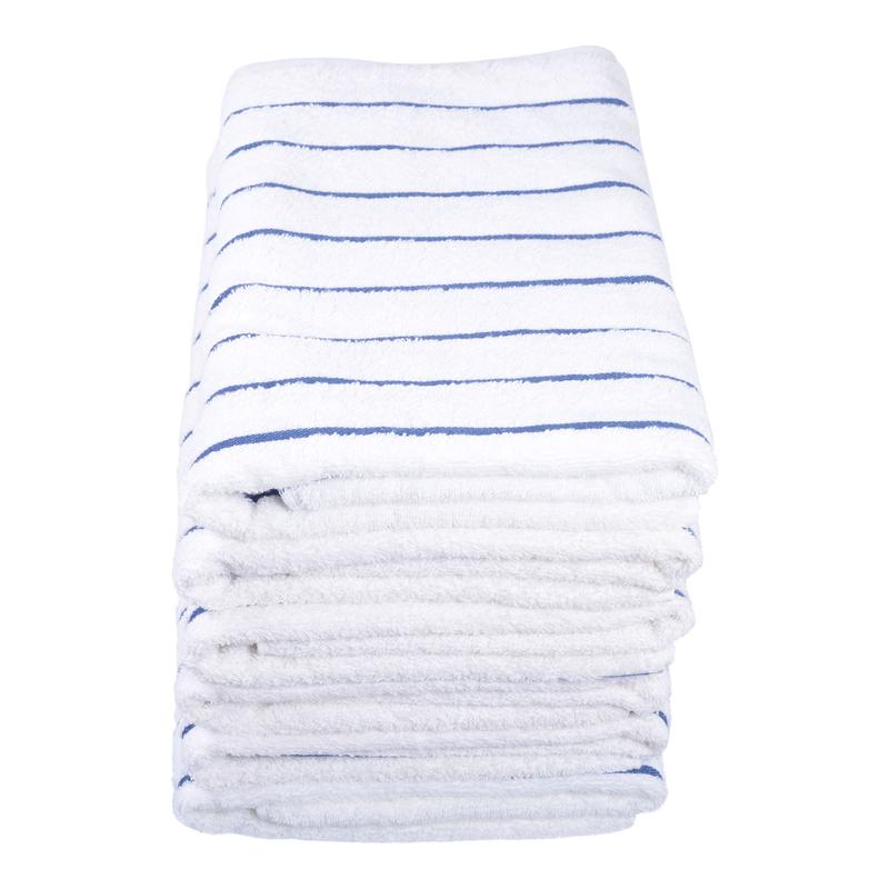Heavenly Indulgence Hotel and Resort Pool Towel Blue Stripe