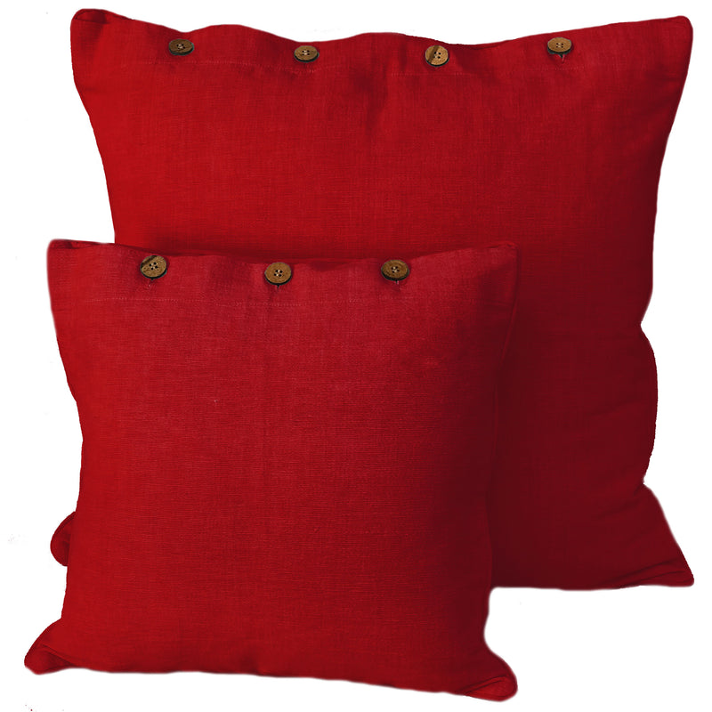 Resort Premium Solid Red Cushion Cover