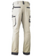 A stone coloured zip cargo pants for men with a curved waistband. It has contrast coloured knee patches and multifunctional pockets. Made up of a mixture of cotton, nylon and spandex to provide maximum comfort.