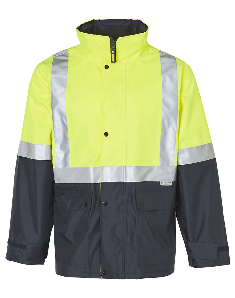 HI-VIS SAFETY JACKET WITH MESH LINING & 3M TAPES