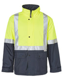 HI-VIS TWO TONE RAIN PROOF JACKET WITH QUILT LINING