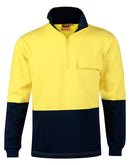 HI-VIS TWO TONE COTTON FLEECY SWEAT