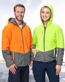 UNISEX HI VIS MODERN STYLING HOODED PUFFER JACKET