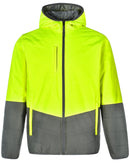 UNISEX HI VIS MODERN STYLING HOODED PUFFER JACKET