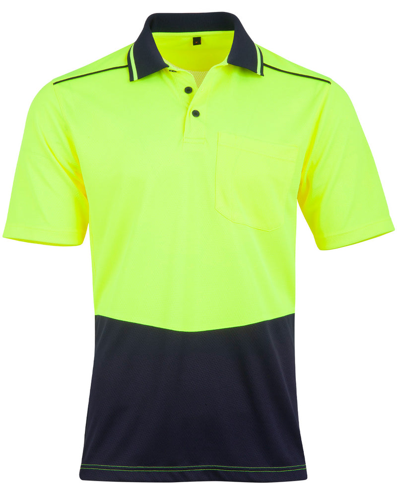 UNISEX HI-VIS BAMBOO CHARCOAL SS POLO