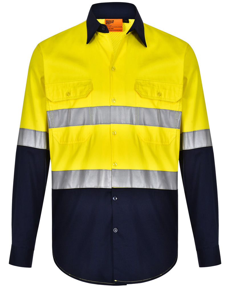 UNISEX HI VIS COOL-BREEZE SAFETY LS SHIRT (GENERIC TAPE)