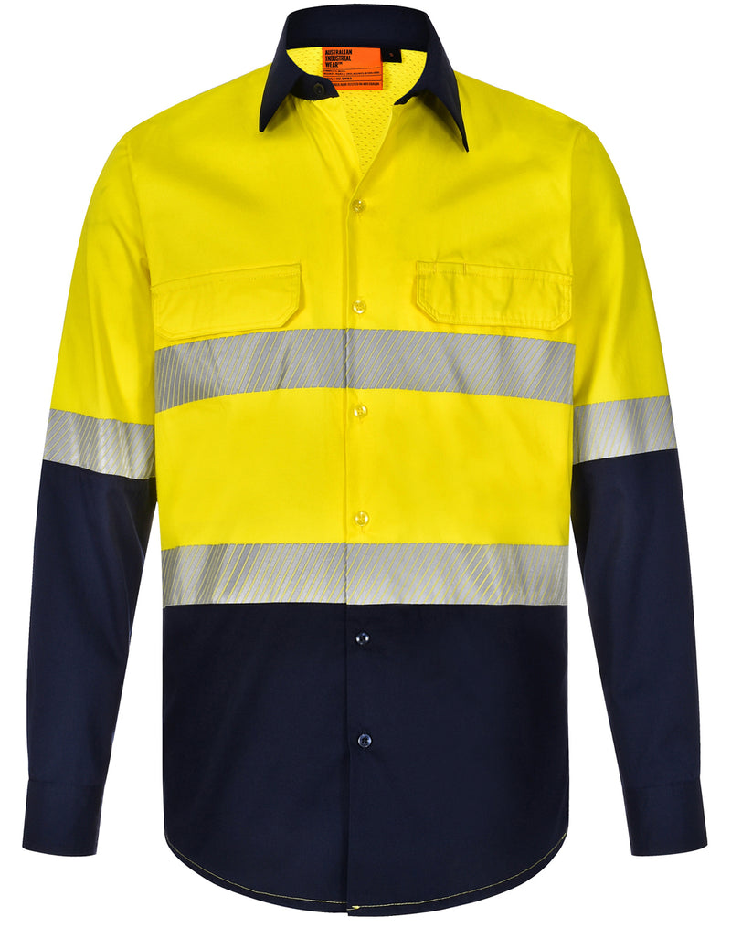 UNISEX HI VIS COOL-BREEZE SAFETY LS SHIRT (SEGMENTED TAPE)