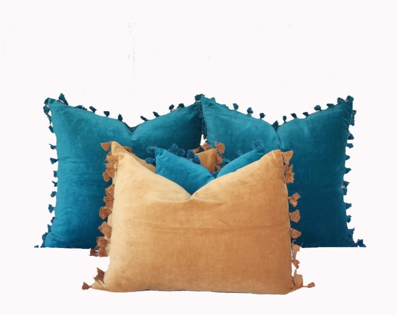 Velvet Cushion Covers with Tassels