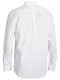 A white coloured work shirt for men with collared neck and button down closure. It has two chest pockets with button open flaps and adjustable buttoned sleeves. Made up of a mix of polyester and cotton for maximum comfort.