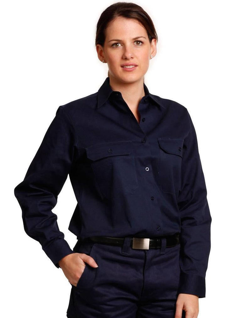 WOMEN'S COTTON DRILL WORK SHIRT