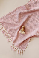 Waffle Turkish Hand Towel - Blush Pink