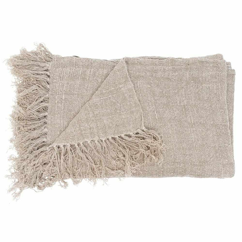 Bedouin Over Sized Linen Throw - Natural