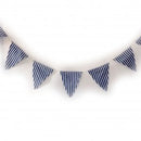 Yachts and Marina Navy White Stripe Bunting