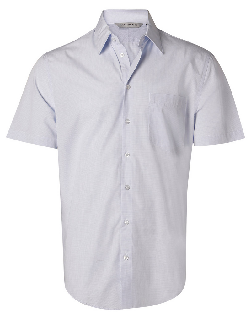 Mini Check Shirt  For Men - Short Sleeve