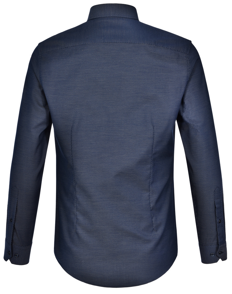 Ascort Dot Jacquard Stretch Shirt For Men - Long Sleeve