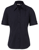 Pin Stripe Shirt For Women - Short Sleeve