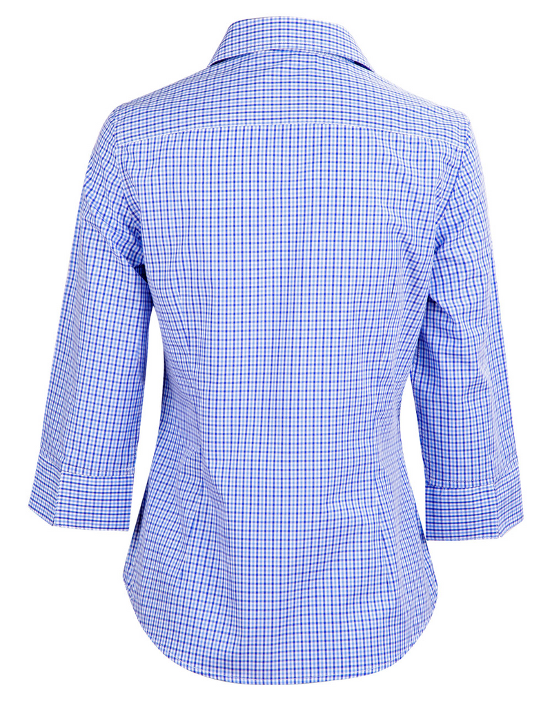 Multi-Tone Check Shirt For Women - 3/4 Sleeves