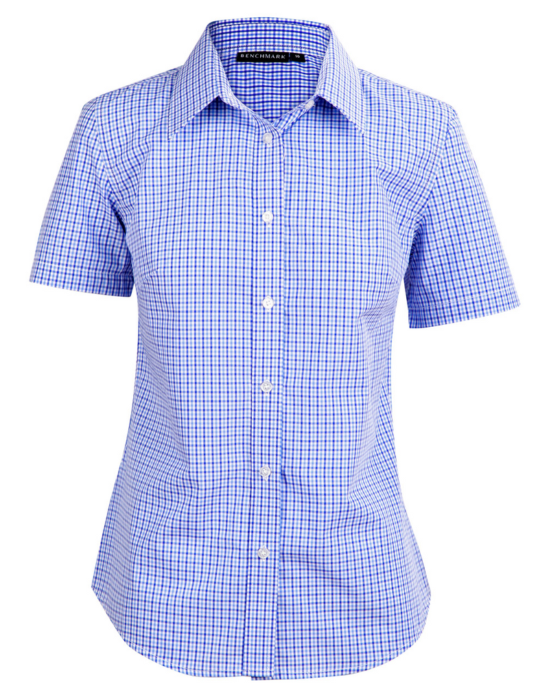 Multi-Tone Check Shirt For Women - Short Sleeves