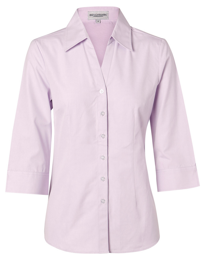 CVC Oxford Shirt For Women - 3/4 Sleeve