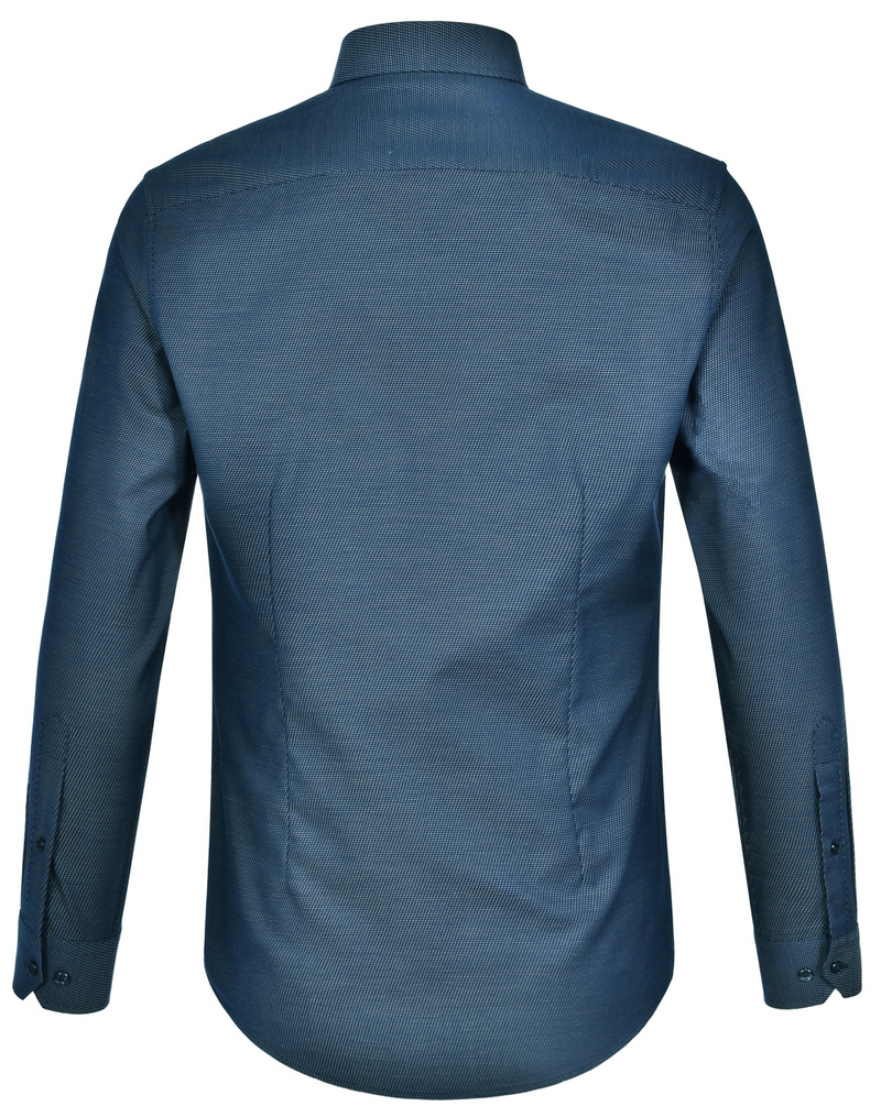 Ascort Dot Jacquard Stretch Shirt For Men - Long Sleeve