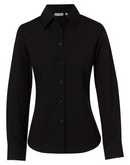 Cotton/Poly Stretch Shirt For Women's - Long Sleeve