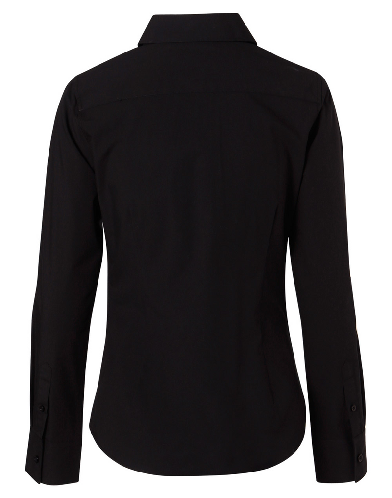 Cotton/Poly Stretch Shirt For Women's - Long Sleeve